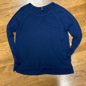 Gap crew neck long length sweater, blue, large, EUC